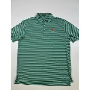 Peter Millar Summer Comfort Polo XL Green Stripe Oak Tree Golf